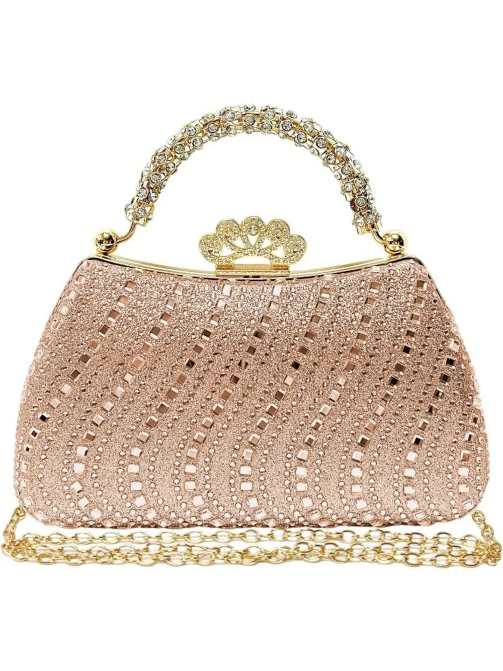 Sparkly Rhinestone Clutch Purse for Women - Formal Evening Bag for Prom